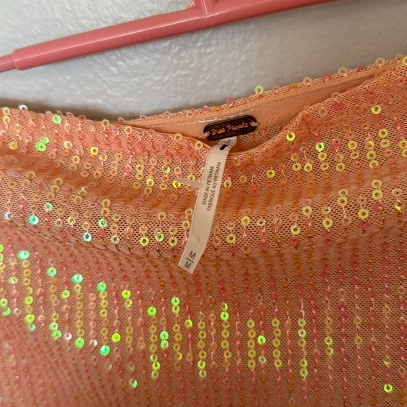 Free People Taylor Sequin Tube Top Size Medium - Picture 7 of 11